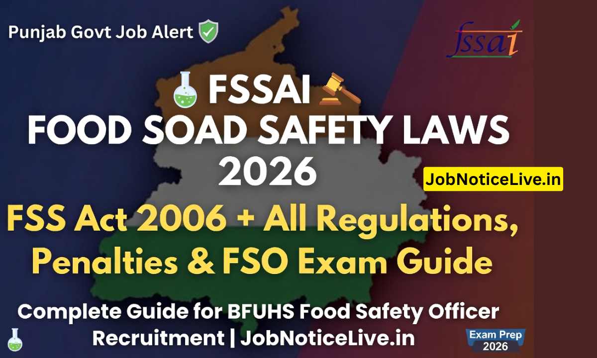 BFUHS Food Safety Officer Recruitment 2026